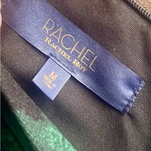 RACHEL Rachel Roy Green Black Halter Midi Dress-Size M - Picture 10 of 10